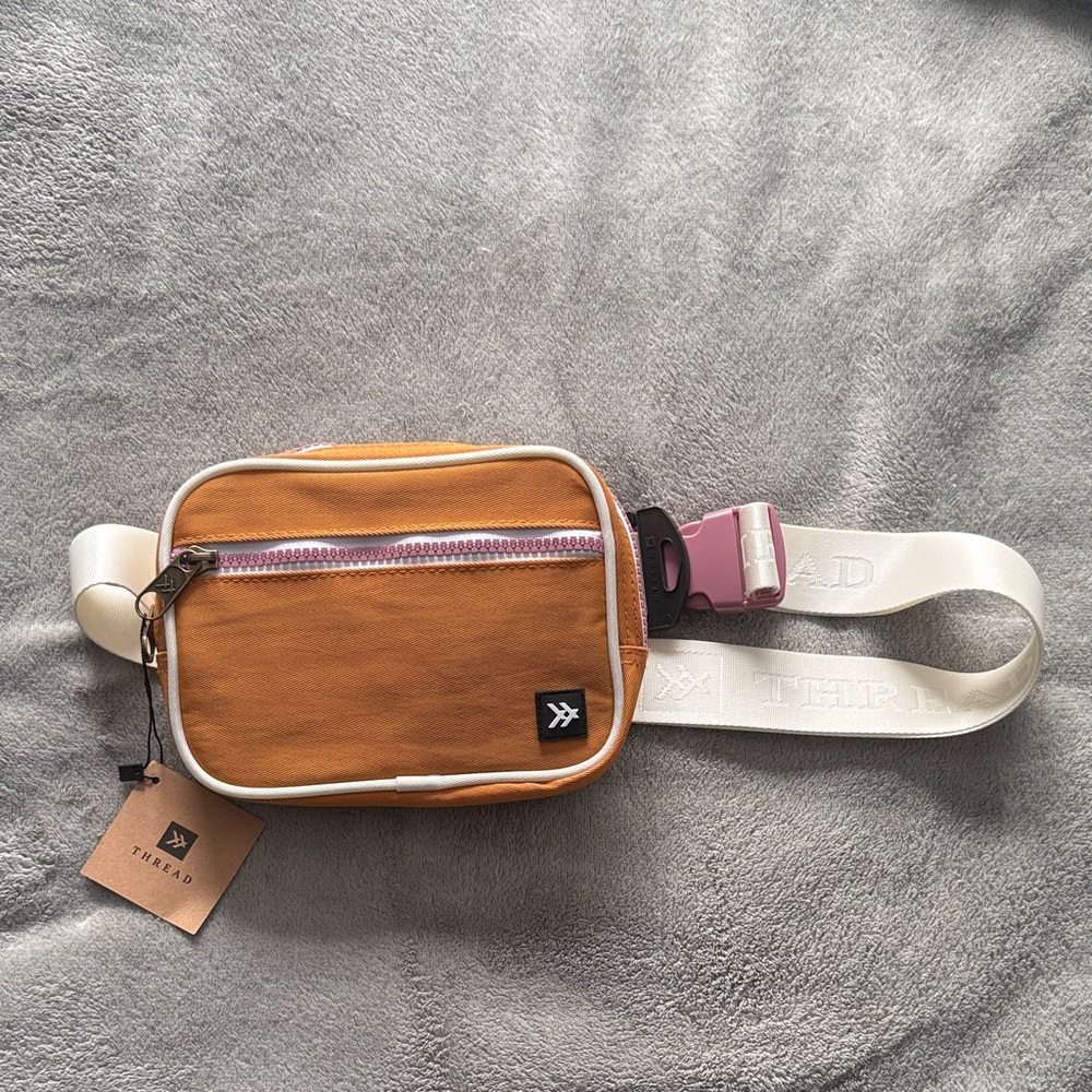 Thread - Tan and White Crossbody Bag